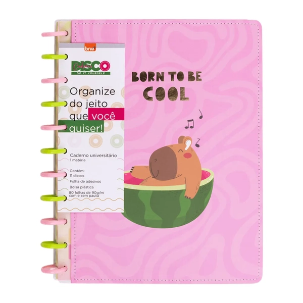 CADERNO DISCO CAPIVARA