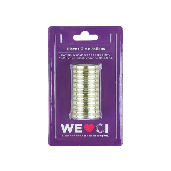 DISCOS + ELÁSTICO DOURADO G