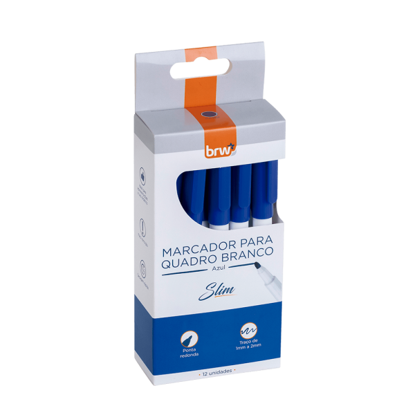 MARCADOR QUADRO BRANCO SLIM AZ