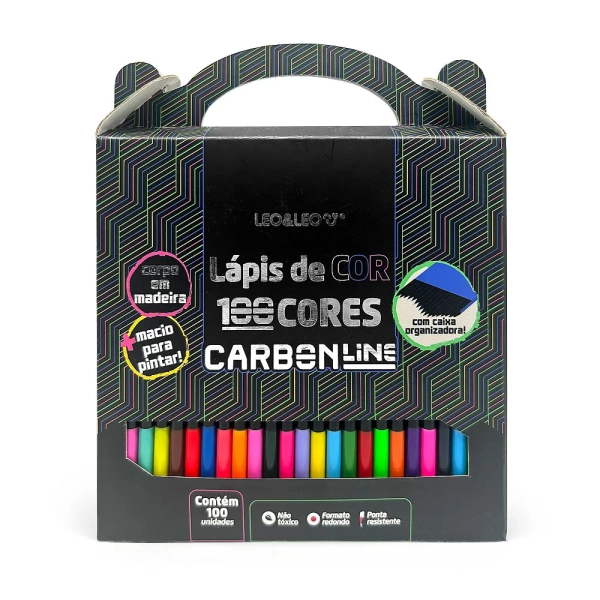 LÁPIS DE COR 100 CORES LÉO&LÉO