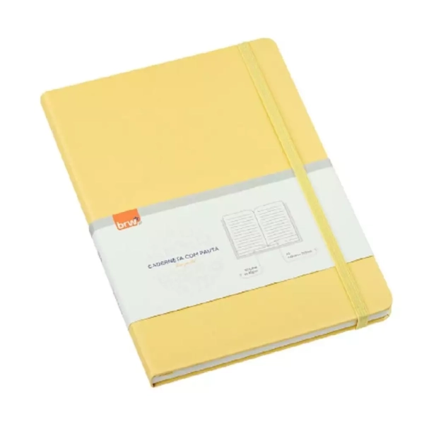 NOTEBOOK CADERNETA - AMARELO PASTEL PAUTADO