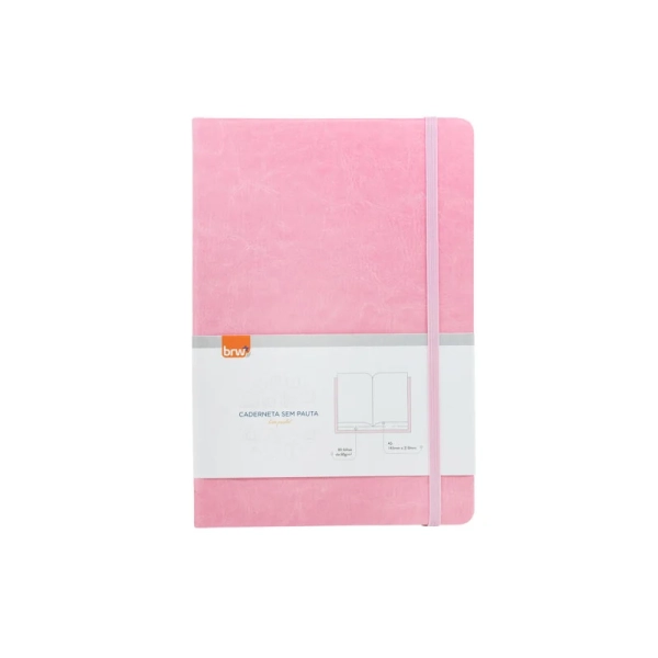 NOTEBOOK CADERNETA - ROSA PASTEL SEM PAUTA