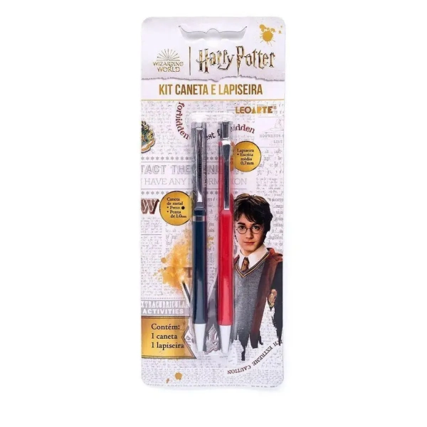 KIT CANETA + LAPISEIRA HARRY POTTER