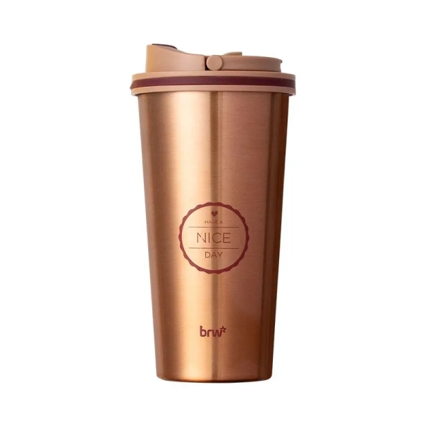 COPO METÁLICO TÉRMICO 500ML ROSE GOLD