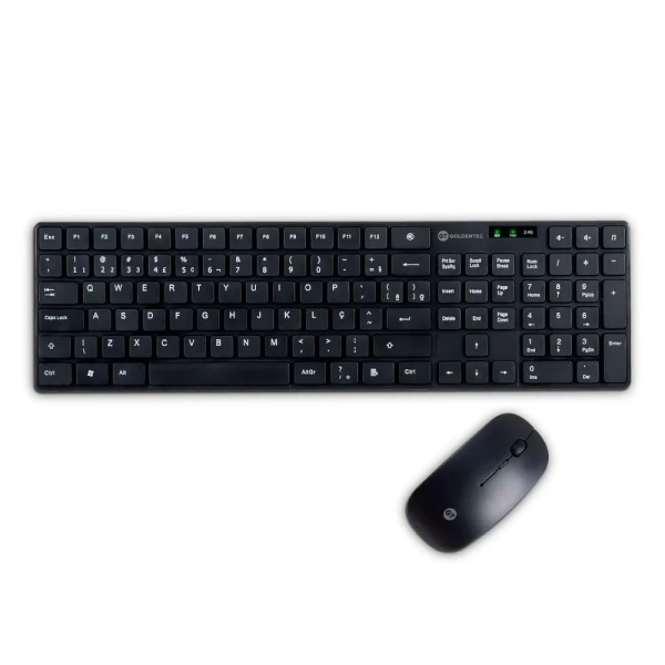 TECLADO E MOUSE SEM FIO COMPACTO GOLDENTECH