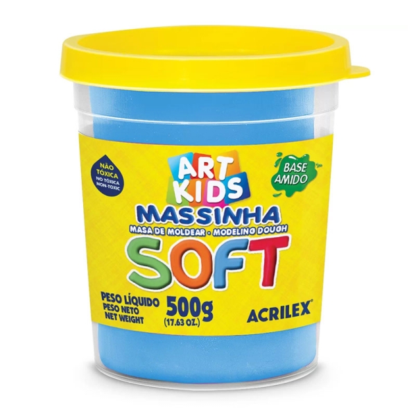 MASSA DE MODELAR SOFT 500G - AZUL