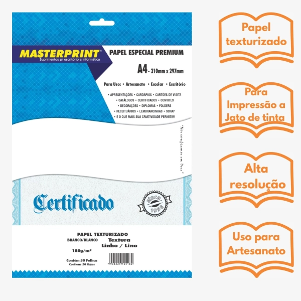 PAPEL TEXTURIZADO LINHO 180G