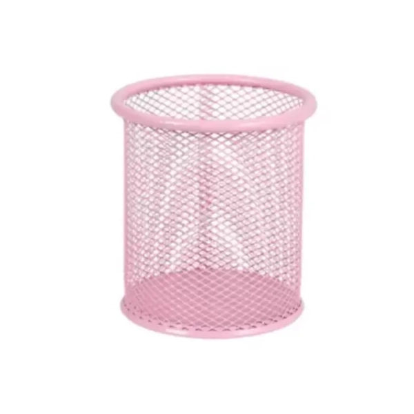 PORTA CANETAS ARAMADO - ROSA PASTEL