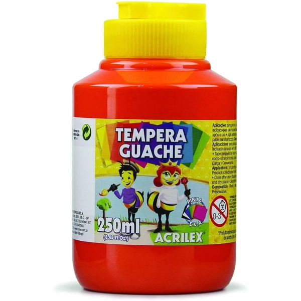 TEMPERA GUACHE 250ML - VERMELHO FOGO