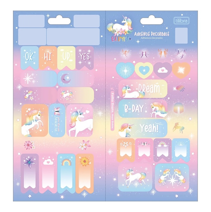 CARTELA DE ADESIVO DECORADO DUPLO BLINK - TILIBRA