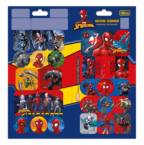 CARTELA DE ADESIVO DECORADO DUPLO SPIDER-MAN – TILIBRA