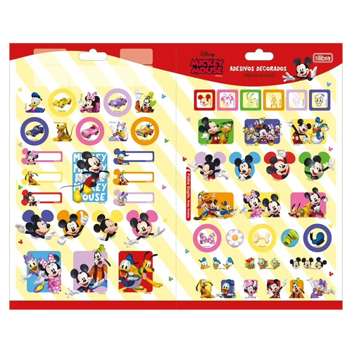 CARTELA DE ADESIVO DECORADO DUPLO MICKEY – TILIBRA