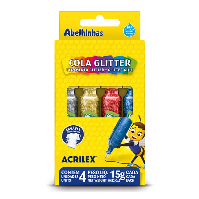 COLA GLITTER 4 CORES - ACRILEX