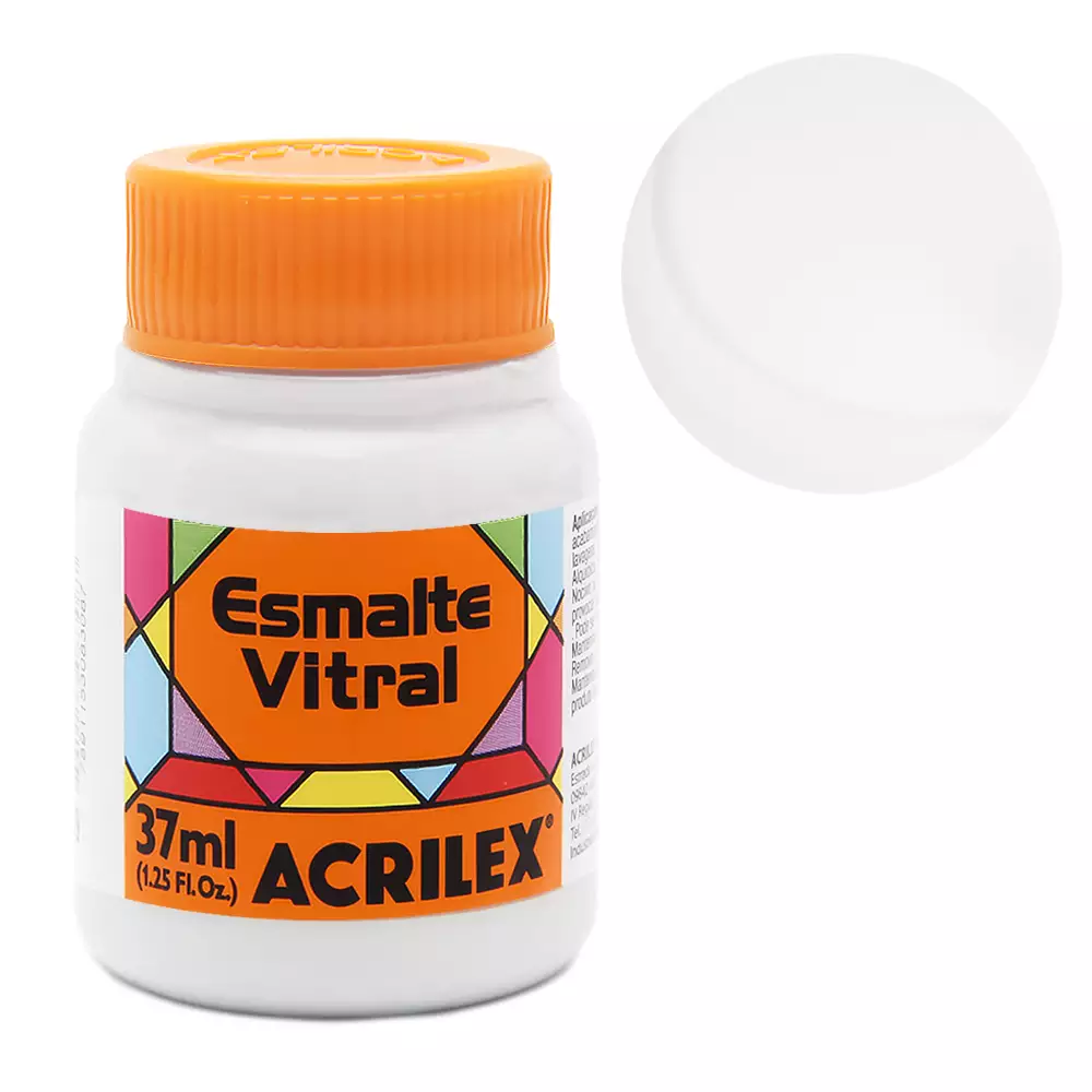 ESMALTE VITRAL BRANCO 37ML - ACRILEX