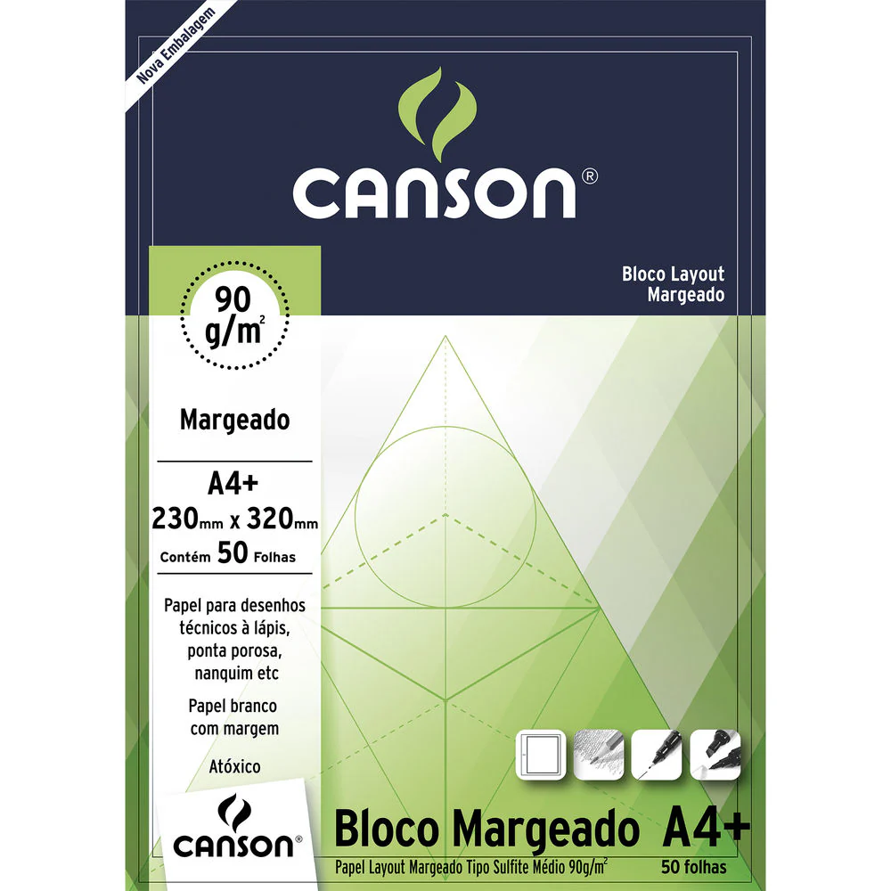 PAPEL LAYOUT MARGEADO A4 90G - CANSON