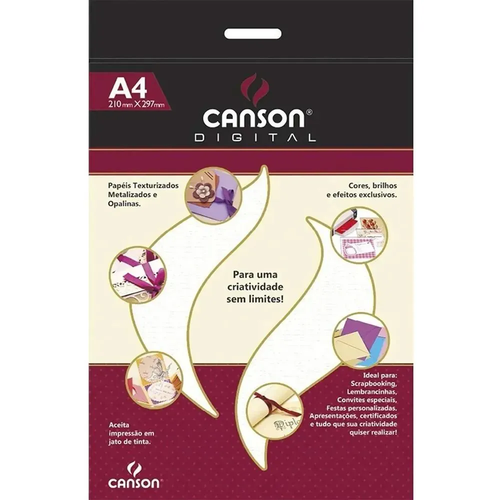 PAPEL OPALINA LISO BRANCO 15FLS - CANSON