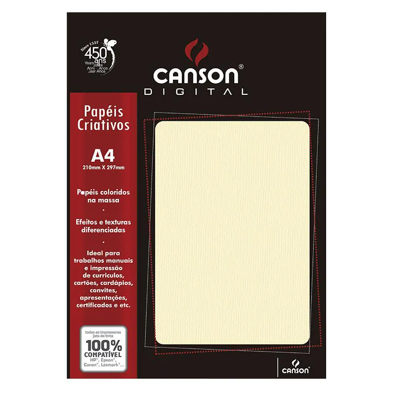 PAPEL TELADO MARFIM 15FLS - CANSON