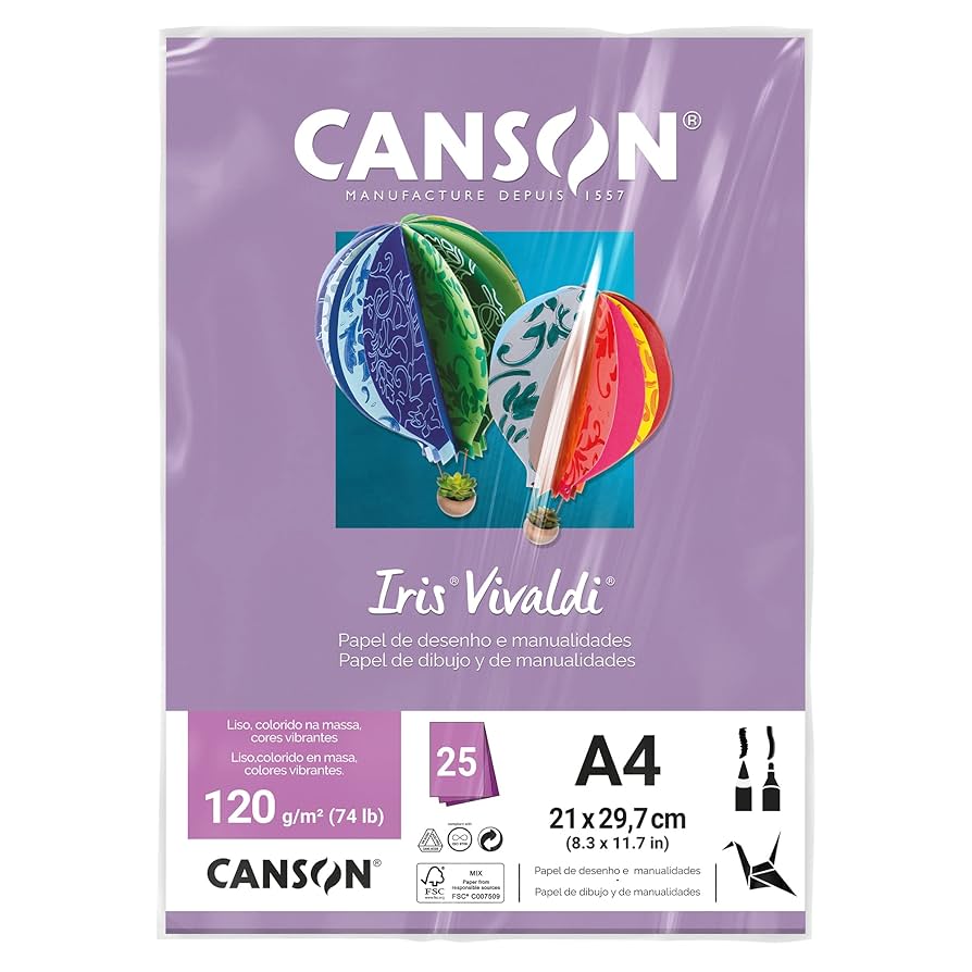 PAPEL A4 IRIS VIVALDI - LILAS