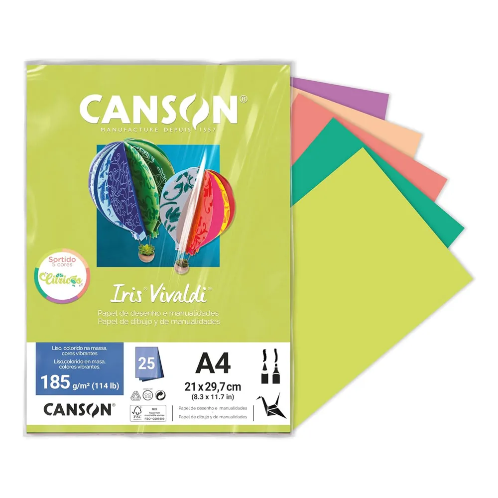 PAPEL A4 IRIS VIVALDI - CITRICOS