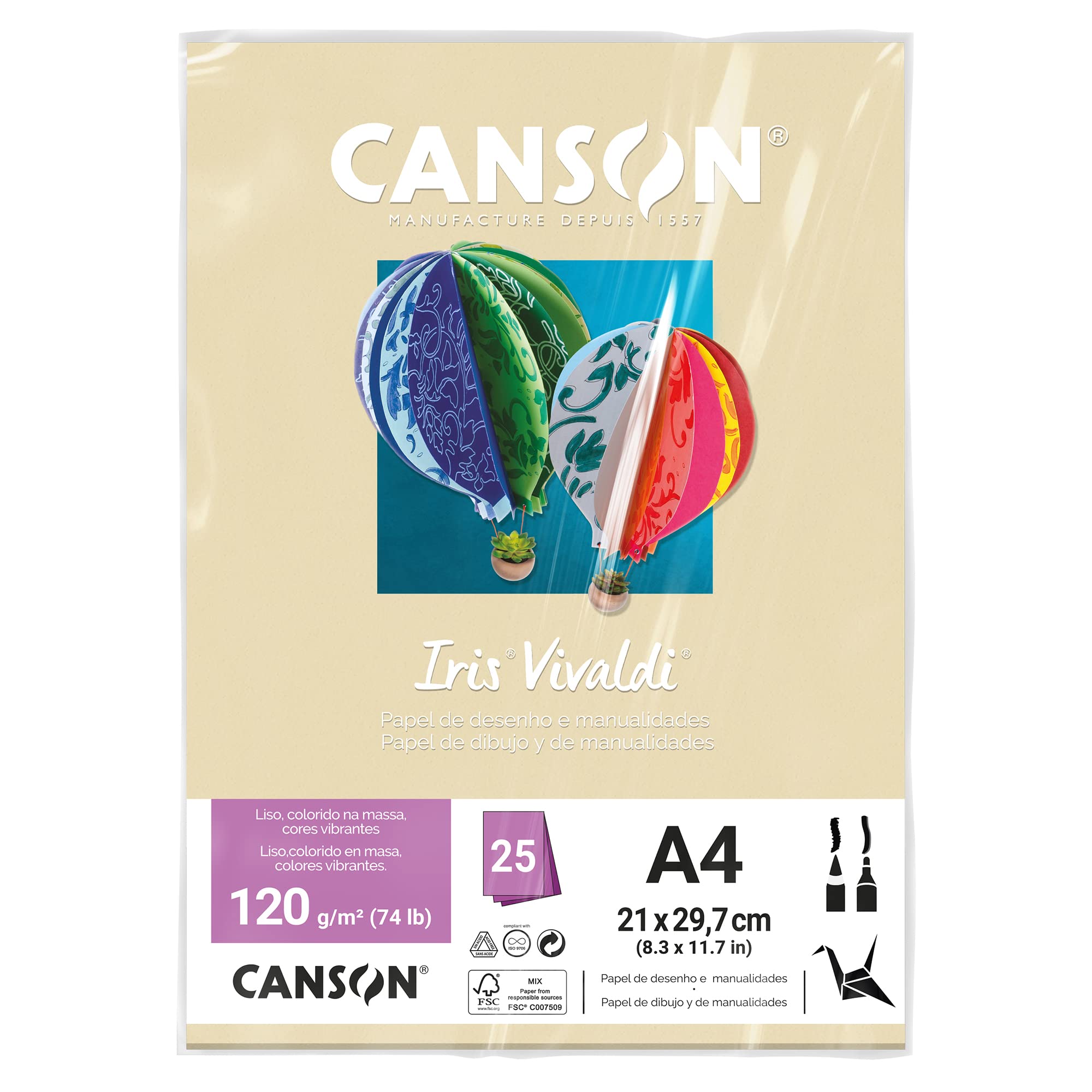 PAPEL A4 IRIS VIVALDI - MARFIM PEROLA