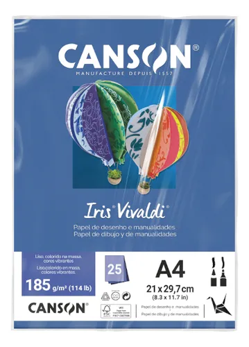 PAPEL A4 IRIS VIVALDI - AZUL MARINHO TELADO