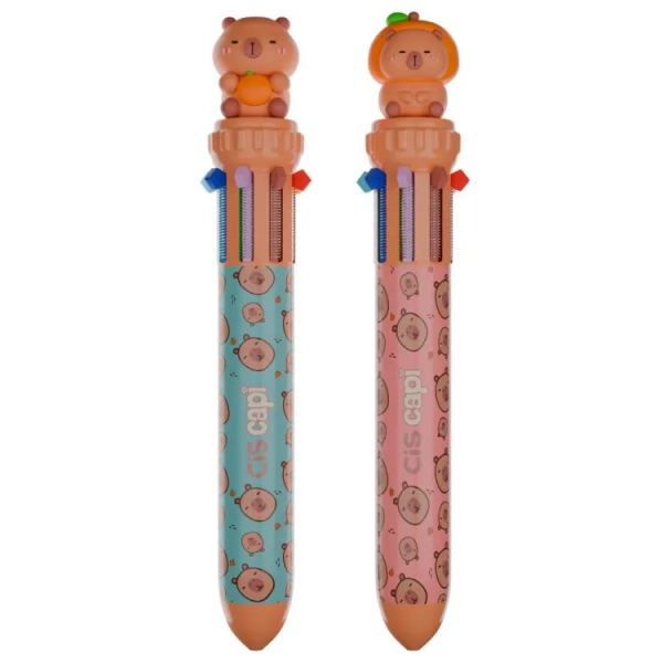 CANETA CIS - CAPIVARA 10 CORES