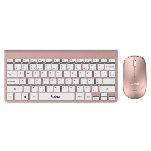 TECLADO E MOUSE SEM FIO COMPACT SHINE DOUR