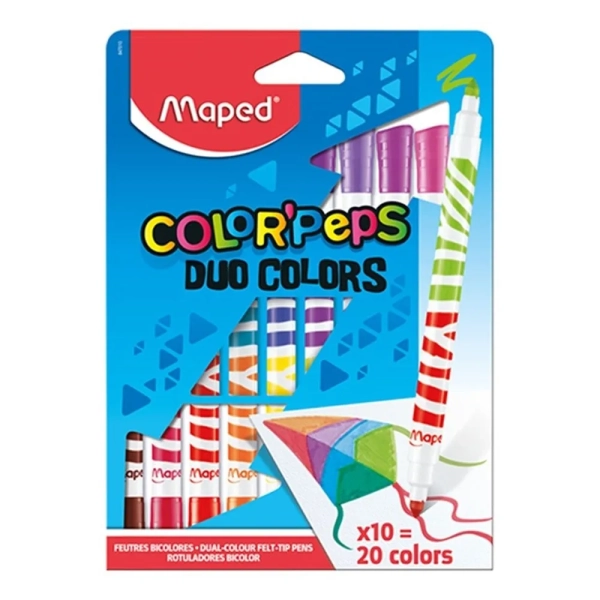 CANETA HIDROCOR 20 CORES DUO COLORPEPS