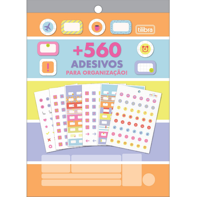 BLOCO DE ADESIVOS DECORADOS PARA ORGANIZAÇÃO 12FLS - TILIBRA