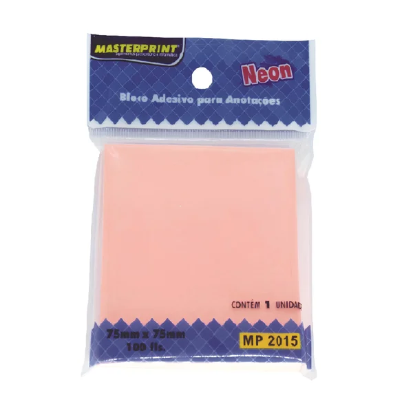 BLOCO ADESIVO ROSA - MASTERPRINT