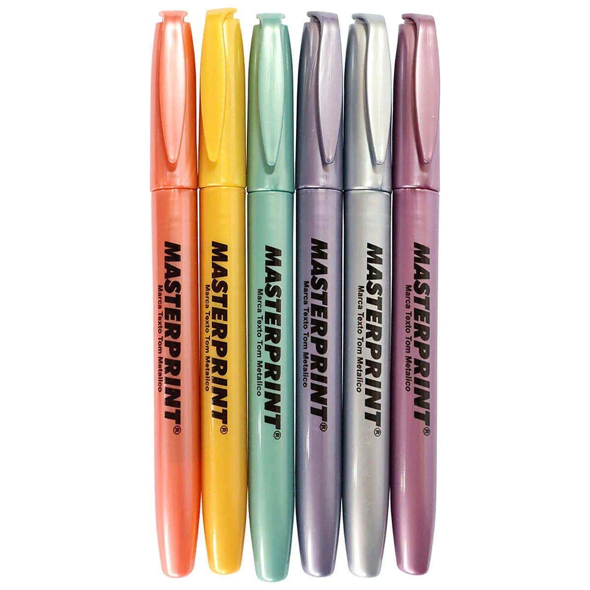 MARCA TEXTO - METAL GLITTER KIT COM 6 MASTERPRINT