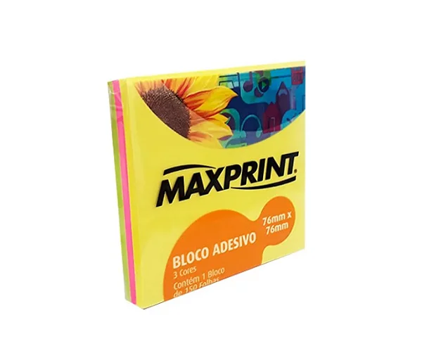 BLOCO ADESIVO 76X76 CORES