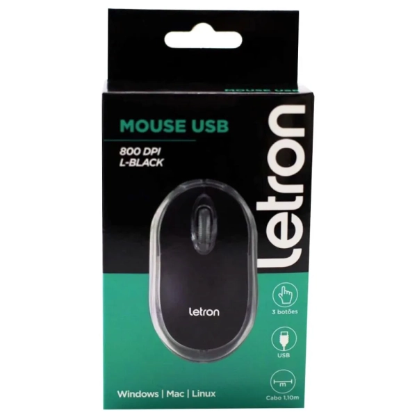 MOUSE USB 3 BOTOES 800 DPI