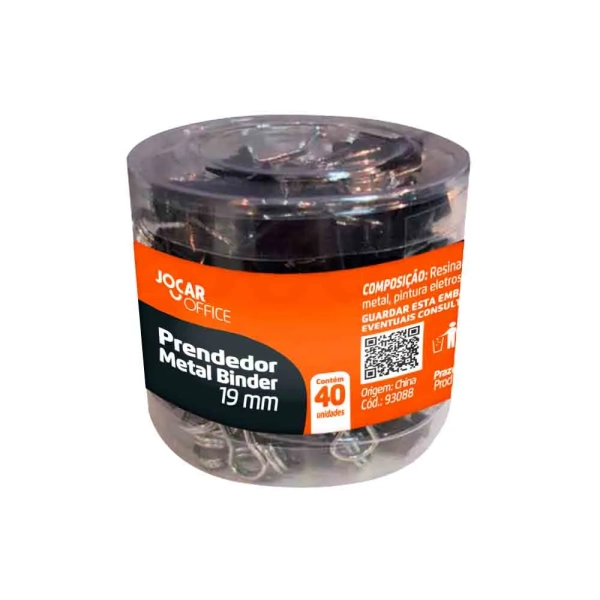 PRENDEDOR DE PAPEL 19MM BINDER