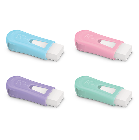 APONTADOR COM BORRACHA PASTEL - FABER CASTELL