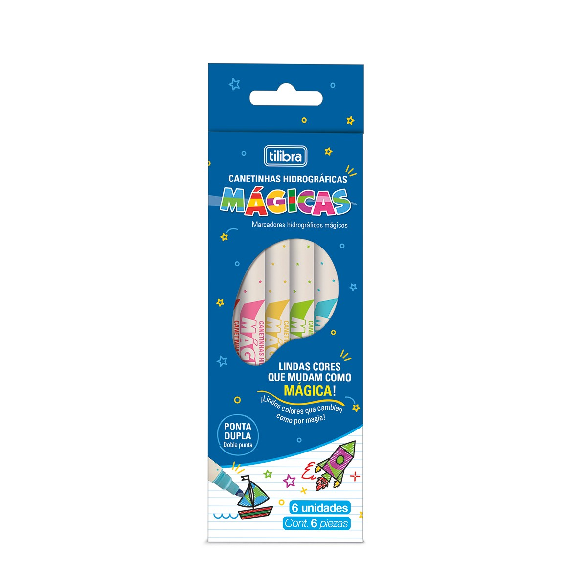 CANETA HIDROGRAFICA MAGICA 6C BLT - TILIBRA