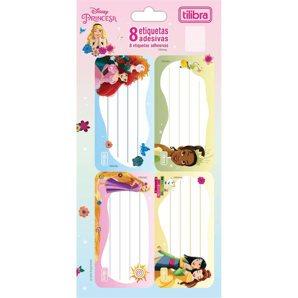 ETIQUETA ADESIVA PRINCESAS C/8 UND - TILIBRA