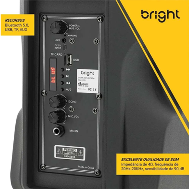 CAIXA AMPLIFICADORA C05 100W - BRIGHT - Imagem 3