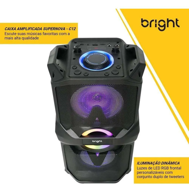 CAIXA DE SOM AMPLIFICADA SUPER NOVA - BRIGHT - Imagem 3