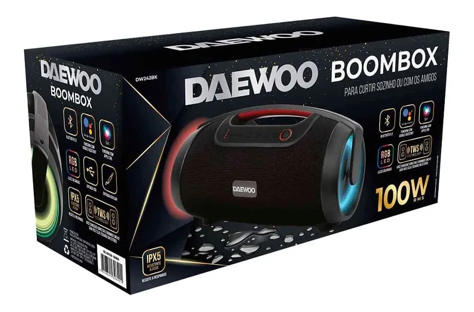 CAIXA DE SOM POWE BOOMBOX DW242BK - DAEWOO - Imagem 5