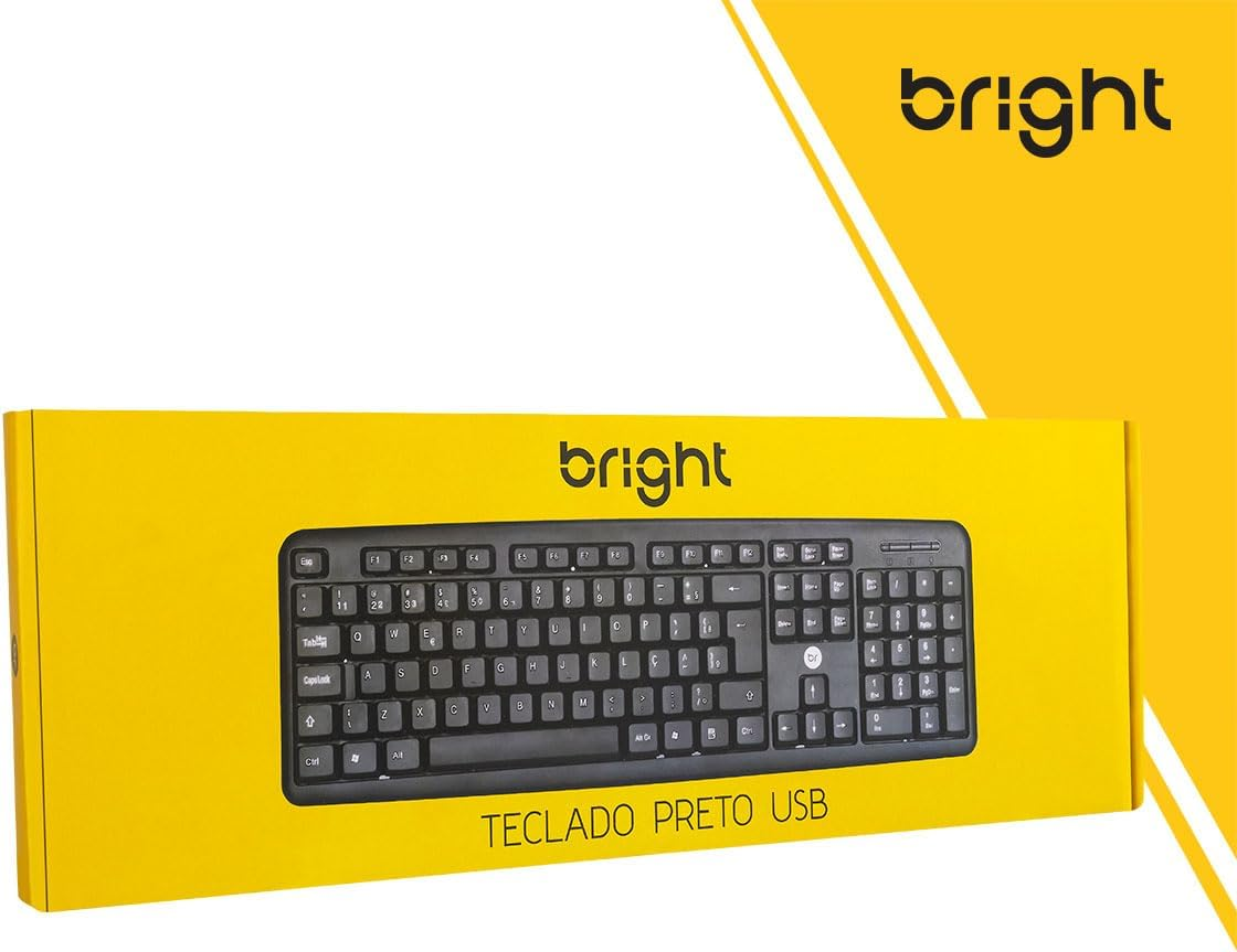 TECLADO PRETO USB 0014 - BRIGHT - Imagem 8